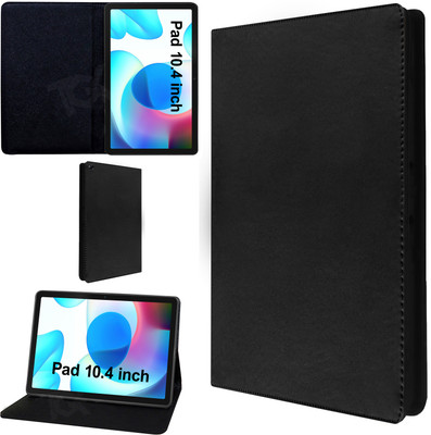 TGK Flip Cover for realme Pad 10.4 inch(Black, Cases with Holder, Pack of: 1)