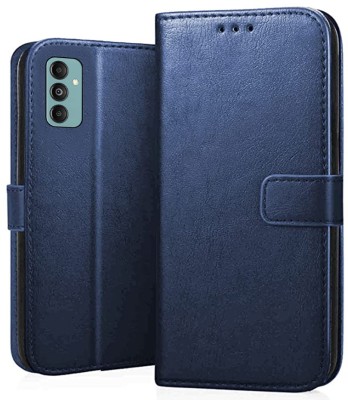 MobileMantra Flip Cover for Samsung Galaxy M14 5G | Leather Finish | Inside TPU with Card Pockets | Back Cover |(Blue, Shock Proof, Pack of: 1)