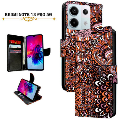 Cutemart Flip Cover for Redmi Note 13 Pro 5G(Brown, Pack of: 1)