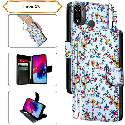 Cutemart Flip Cover for Lava X3(White, Pack of: 1)
