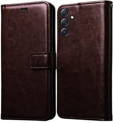 Trending Today Wallet Case Cover for Samsung Galaxy M54 5G, Limited Edition Premium Business Series Flip Back Cover Case, Coffee(Brown, Magnetic Case, Pack of: 1)