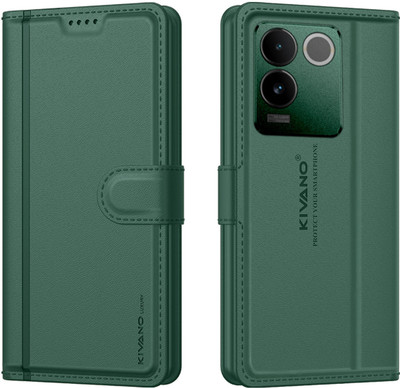 KIVANO LUXE Flip Cover for Vivo T2 Pro 5G / IQOO Z7 Pro 5G(Green, Magnetic Case, Pack of: 1)