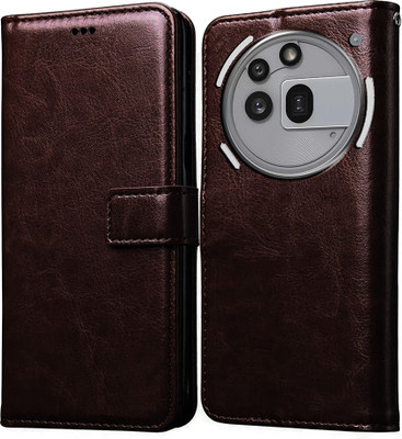 Casotec Flip Cover for Nothing Phone (3a) Pro 5G(Brown, Pack of: 1)