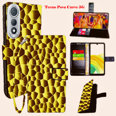 Realgo Flip Cover for Tecno Pova Curav 5G(Red, Pack of: 1)