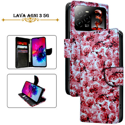 Cutemart Flip Cover for Lava Agni 3 5G(Red, Pack of: 1)