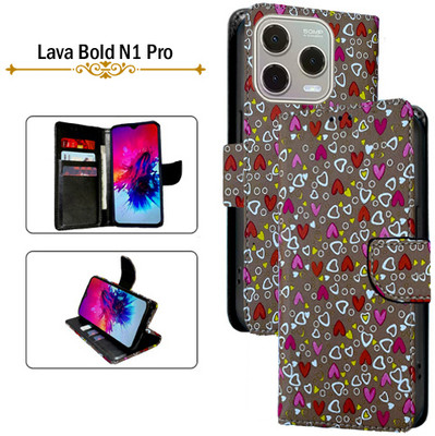 Hpa Flip Cover for Lava Bold N1 Pro(Brown, Pack of: 1)