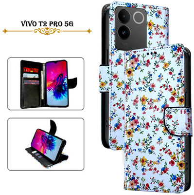 PARGO Flip Cover for Vivo T2 Pro 5G(White, Pack of: 1)