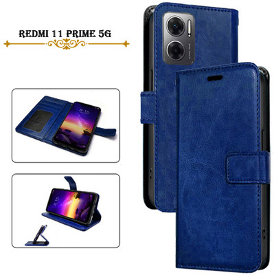 PARGO Flip Cover for Redmi 11 Prime 5G(Blue, Pack of: 1)