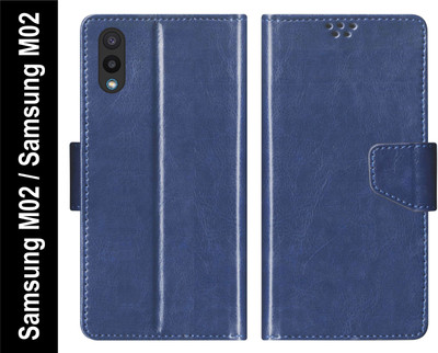 SBMS Flip Cover for Samsung Galaxy M02 / Samsung A02 Back Cover Case(Blue, Shock Proof, Pack of: 1)