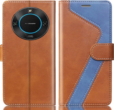 CYOR Flip Cover for LAVA BLAZE 2 5G(Brown, Blue, Dual Protection, Pack of: 1)
