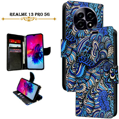 Asmart Flip Cover for Realme 13 Pro 5G(Blue, Pack of: 1)