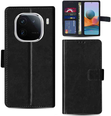 Kalua Mall Flip Cover for IQOO 12 5G pouch cover | IQOO 12 5G pouch cover | Black(Black, Magnetic Case, Pack of: 1)