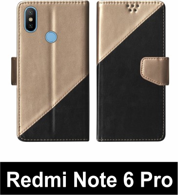 SBMS Flip Cover for Redmi Note 6 Pro Multicolor(Black, Shock Proof, Pack of: 1)