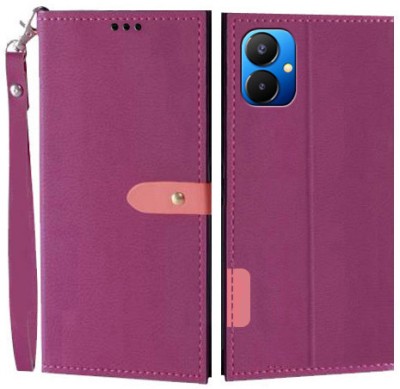 Wynhard Flip Cover for Tecno POVA 4(Pink, Grip Case, Pack of: 1)