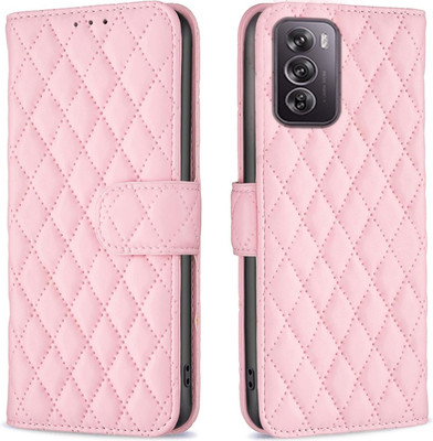 Perkie Flip Cover for OPPO Reno 12 Pro 5G(Pink, Dual Protection)