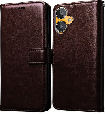 Casotec Flip Cover for Lava Blaze 2 4G(Brown, Pack of: 1)