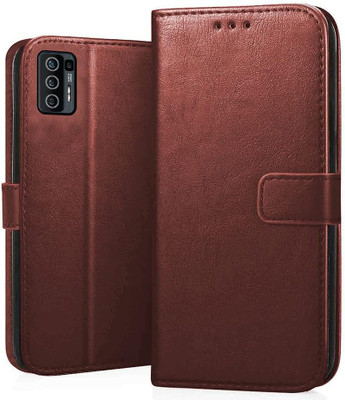 mehra Flip Cover for Lava Agni 5G Full Coverage With Proctection(Brown, Dual Protection, Pack of: 1)
