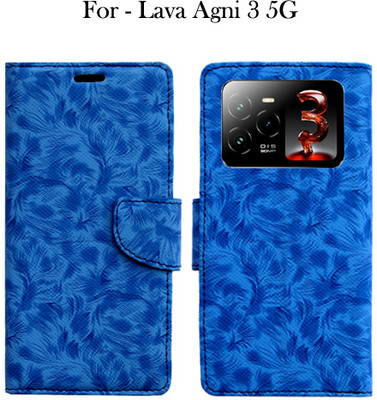 Toklot Flip Cover for Lava Agni 3 5G(Blue, Pack of: 1)