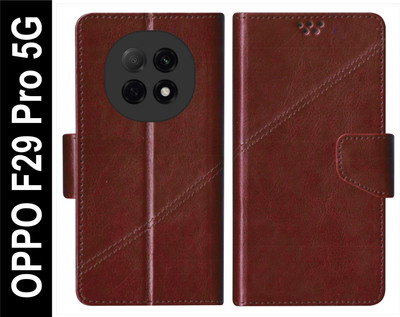 SBMS Flip Cover for OPPO F29 Pro 5G Back Cover Case with Magnatic Closure(Brown, Shock Proof, Pack of: 1)