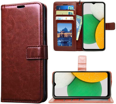 MobileMantra Flip Cover for Realme C33(Brown, Dual Protection, Pack of: 1)