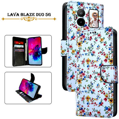 Cutemart Flip Cover for Lava Blaze Duo 5G(White, Pack of: 1)