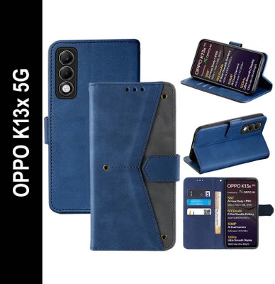 Mashgul Flip Cover for OPPO K13x 5G(Blue, Shock Proof, Pack of: 1)