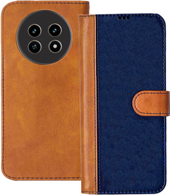 Knotyy Flip Cover for realme P1 Speed 5G, RealMe P1 Speed 5G(Blue, Brown, Dual Protection, Pack of: 1)