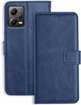 UBROS NETWORK Flip Cover for Poco X5 5G(Blue, Dual Protection, Pack of: 1)