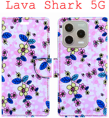 SHANNO Flip Cover for Lava Shark 5G(Pink, Pack of: 1)