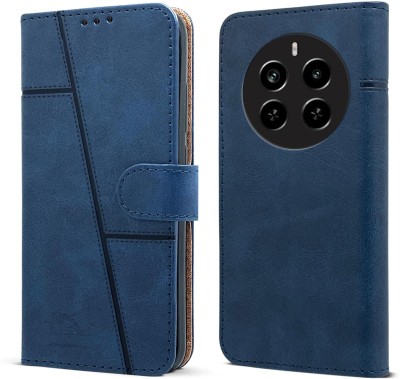 spaziogold Flip Cover for Realme P1 Pro 5G(Premium Leather | inside TPU With Card Pockets | Magnetic Closure)(Blue, Dual Protection, Pack of: 1)