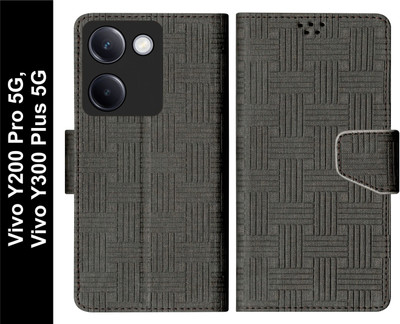 SBMS Flip Cover for Vivo Y200 Pro 5G / Vivo Y300 Plus 5G Back Cover Case with Magnatic Closure(Black, Shock Proof, Pack of: 1)