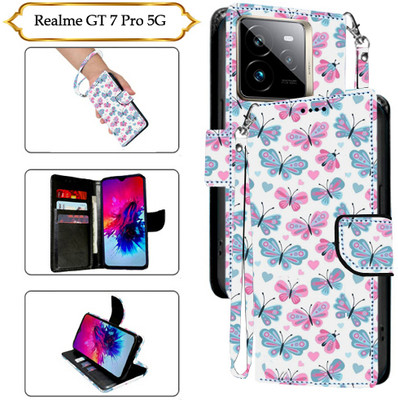 SALGO Flip Cover for Realme GT 7 Pro 5G(White, Pack of: 1)