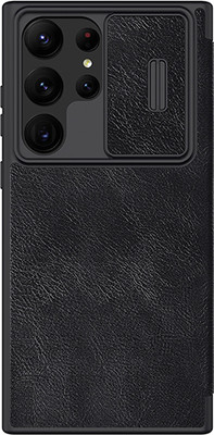 Nillkin Flip Cover for Samsung Galaxy S23 Ultra 5G(Black, Camera Bump Protector, Pack of: 1)