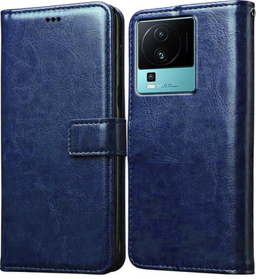 Casotec Flip Cover for iQoo Neo 7 5G(Blue, Pack of: 1)
