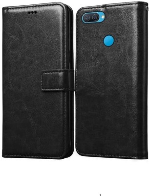 AKSP Flip Cover for Leather Finish Inside TPU Oppo A12(Black, Magnetic Case, Pack of: 1)