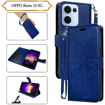 PARGO Flip Cover for OPPO Reno 13 5G(Blue, Pack of: 1)