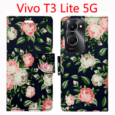 Toklot Flip Cover for Vivo T3 Lite 5G(Black, Pack of: 1)