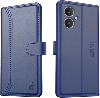 AIBEX Flip Cover for Xiaomi Redmi 13C 5G|Vegan PU Leather |Foldable Stand & Pocket(Blue, Cases with Holder, Pack of: 1)