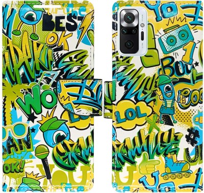 MyFlips Flip Cover for Redmi Note 10 Pro, Redmi Note 10 Pro Max IN Korean Style(Green, Magnetic Case, Pack of: 1)