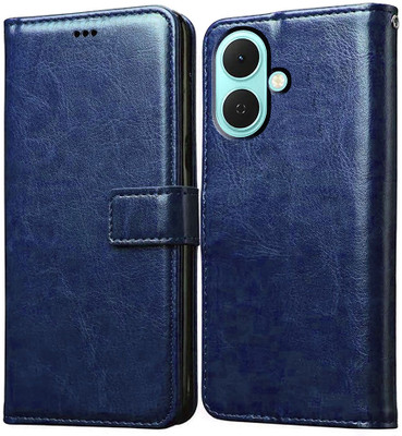 Casotec Flip Cover for Tecno Spark Go 2 4G(Blue, Pack of: 1)