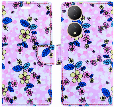 Toklot Flip Cover for Vivo Y100 5G(Pink, Pack of: 1)