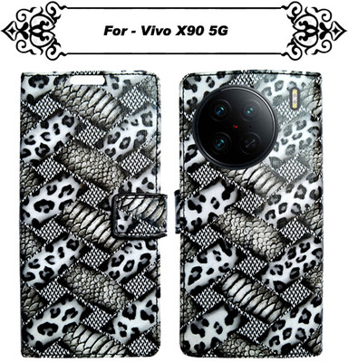 Asmart Flip Cover for Vivo X90 5G(Black, Pack of: 1)