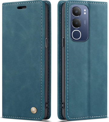 Perkie Flip Cover for vivo Y29 5G(Blue, Dual Protection)