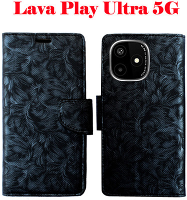 Mxkart Flip Cover for Lava Play Ultra 5G(Black, Pack of: 1)