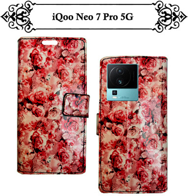 Asmart Flip Cover for iQoo Neo 7 Pro 5G(Red, Pack of: 1)