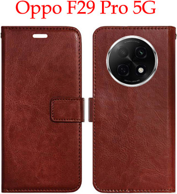 Mxkart Flip Cover for Oppo F29 Pro 5G(Brown, Pack of: 1)