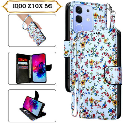 Cutemart Flip Cover for iQOO Z10x 5G(White, Pack of: 1)
