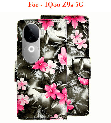 Toklot Flip Cover for IQoo Z9s 5G(Black)
