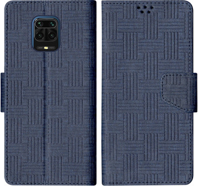 S R WORLD Flip Cover for Poco M2 Pro(Blue, Hard Case, Pack of: 1)