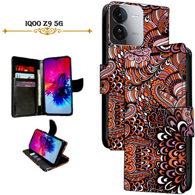 Asmart Flip Cover for iQOO Z9 5G(Brown, Pack of: 1)